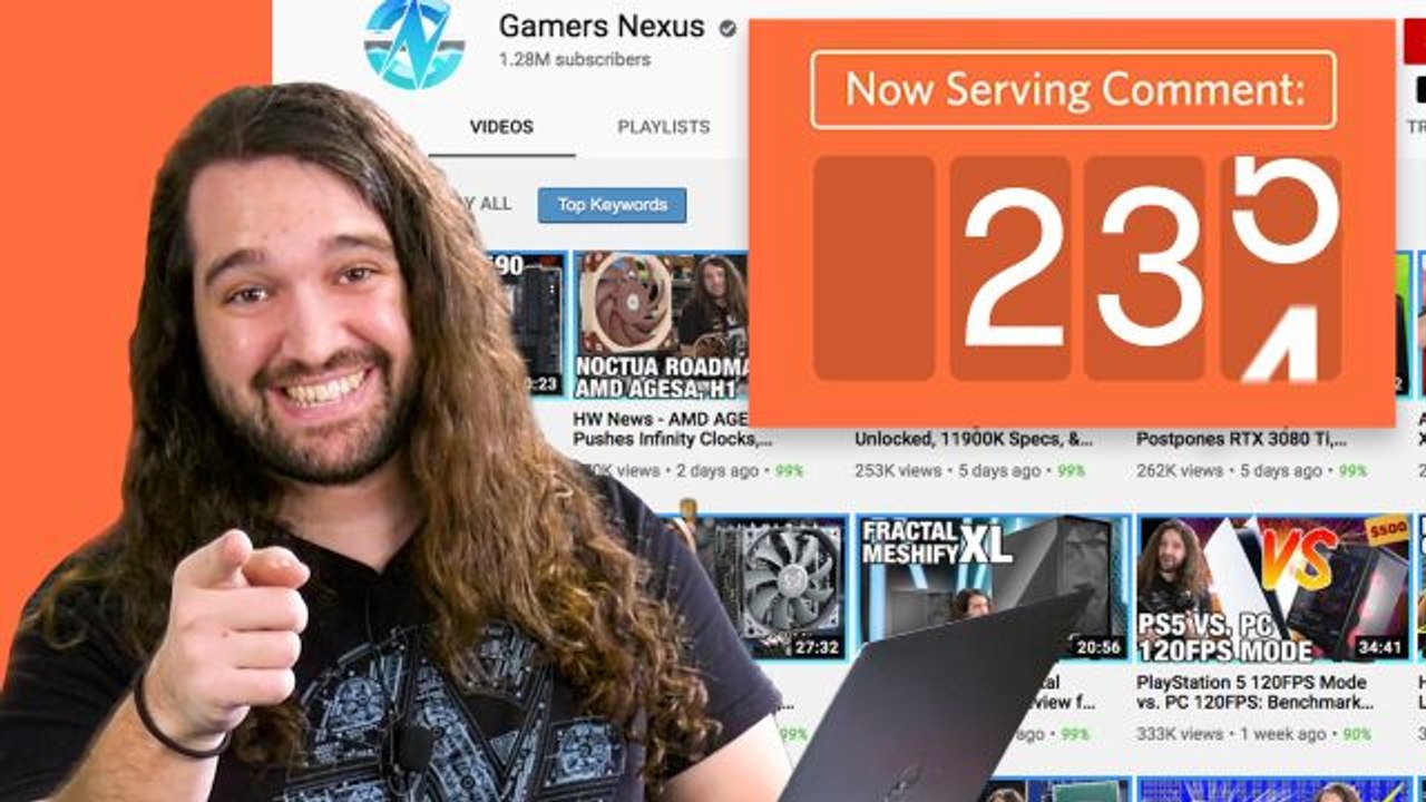 Steve Burke of GamersNexus Reacts To Their Top 1000 Comments On YouTube