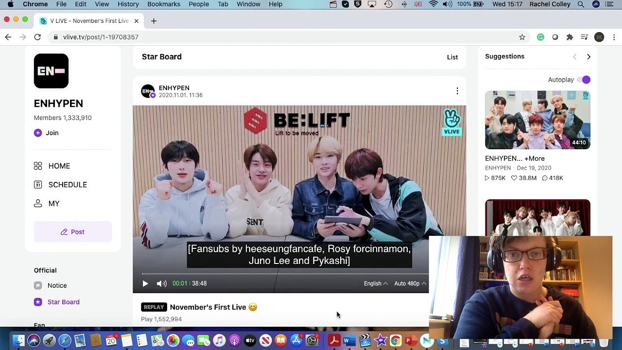 REACTION | ENHYPEN'S TWELFTH VLIVE LIVESTREAM W: SUNOO, JAKE, NI-KI & HEESEUNG PART 1