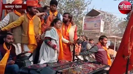 विहिप के तत्वाधान में निकली भव्य पैदल यात्रा, मंदिर निर्माण में सहभागिता के लिए किया जागरूक