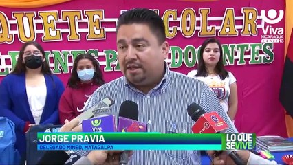 Paquetes escolares garantizados para niños y docentes de Matagalpa