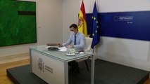 Sánchez participa en un Consejo Europeo sobre la pandemia