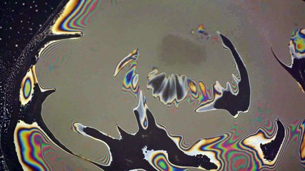 Oil spill iridescent