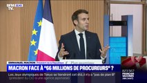 Emmanuel Macron fustige 