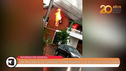 Un incendio de grandes dimensiones se desata en Posadas