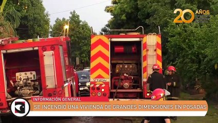 Se incendió una vivienda de grandes dimensiones en Posadas