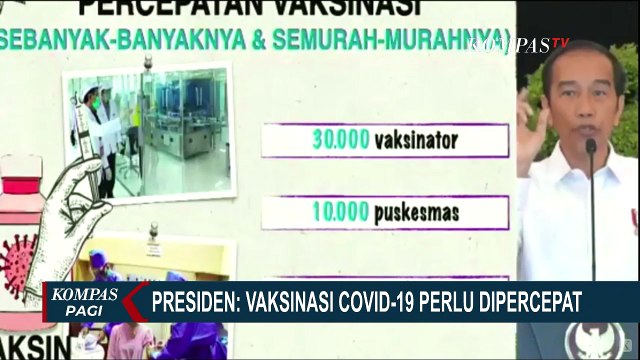 Presiden Joko Widodo Berharap 1 Tahun Vaksinasi Covid-19 Selesai