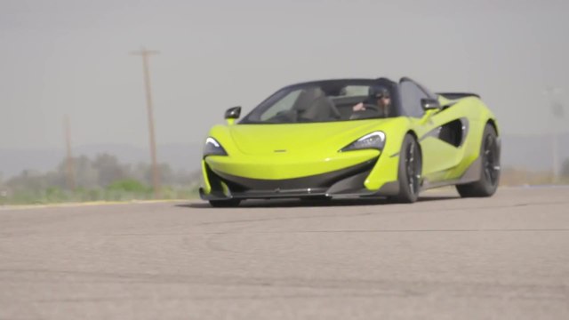 McLaren 600LT Spider in Lime Green Driving Video