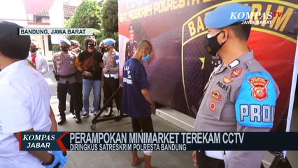 Perampok Minimarket Di Kabupaten Bandung Terekam CCTV