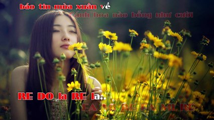 Lắng Nghe Mùa Xuân Về Remix  - Tone C5 | Karaoke Flute