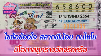 ไขข้อข้องใจ สลากผีน้อย กบไชโย มีโอกาสถูกรางวัลจริงหรือ | Dailynews 250164