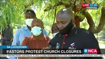 Pastors protest church closures