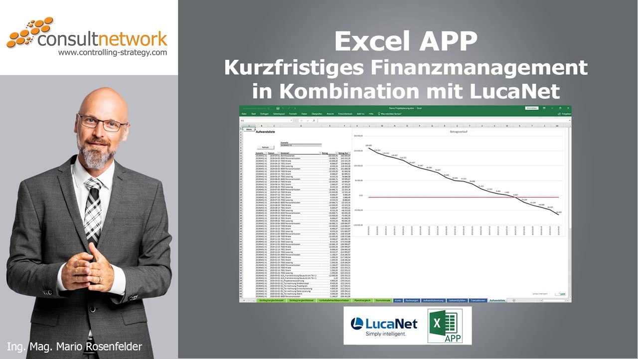 Excel APP Finanzstatus mit LucaNet in der Corona-Krise