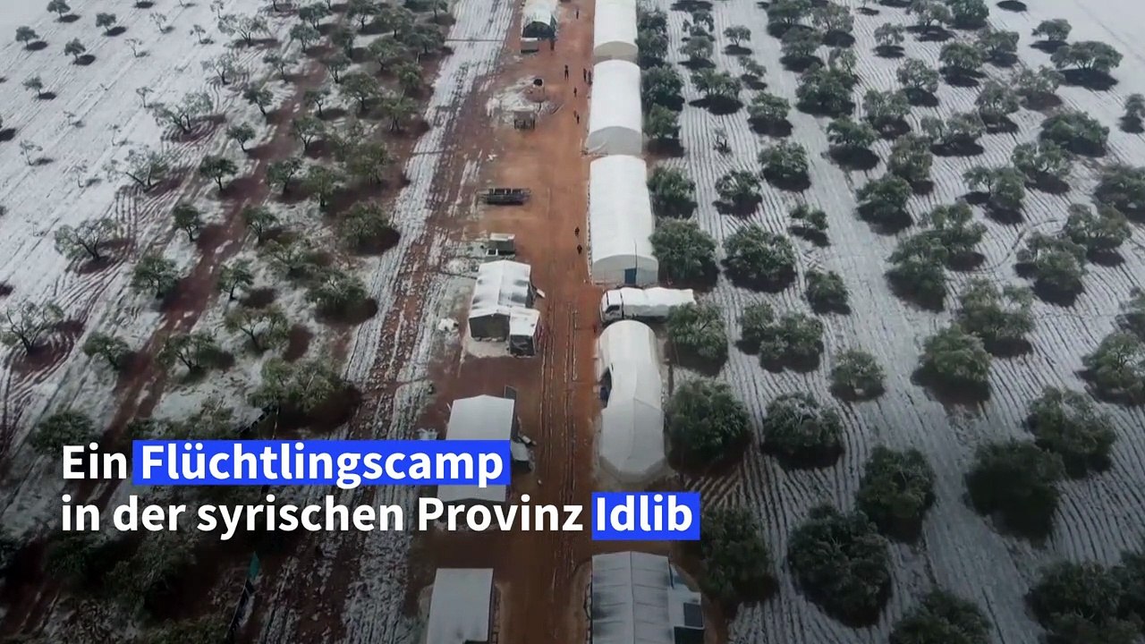 Winter verschlimmert lage in syrischen flüchtlingslagern