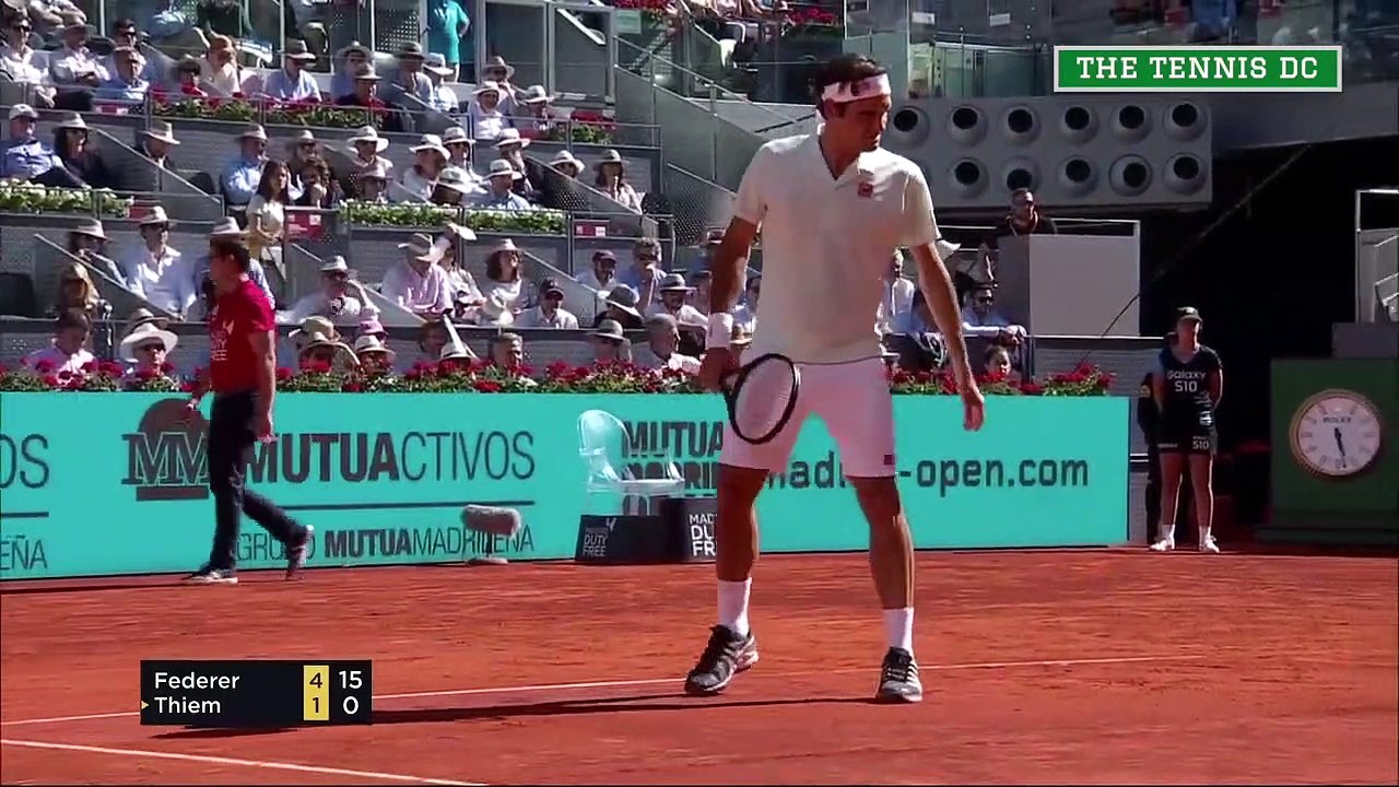 Roger Federer v. Dominic Thiem | 2019 Madrid QF Highlights