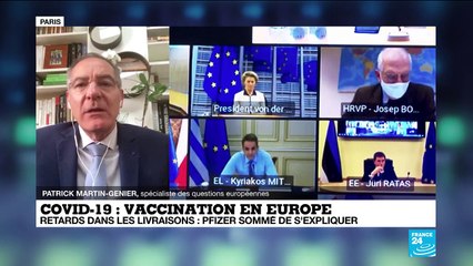 Covid-19 en Europe : retard dans les livraisons du vaccin, Pfizer sommé de s'expliquer