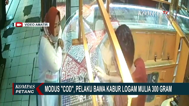 Terekam CCTV! Pura-Pura Beli Emas, Wanita Ini Bawa Kabur Logam Mulia 300 Gram