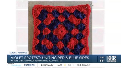 Violet Protest: uniting red and blue sides