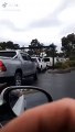 Rooftop Mounted Bike Rammed Into Low Clearance Sign