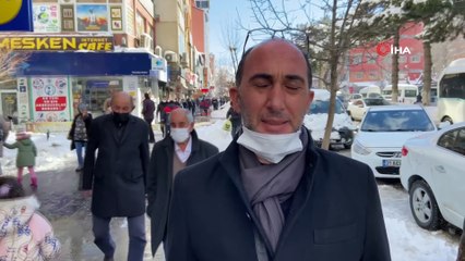 -Tatvan’da buz sarkıtlarının boyu 1 metreyi buldu