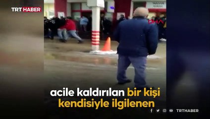 Hasta ve yakınları güvenlik görevlilerine saldırdı
