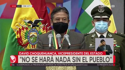 Choquehuaca pide unidad para superar la crisis que atraviesa la humanidad