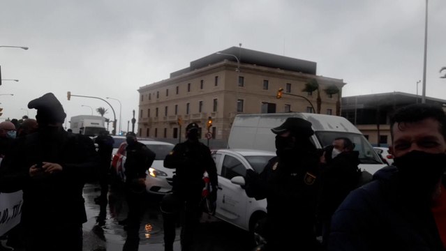 Manifestación contra el cierre de la hostelería en Palma