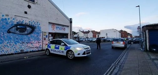 Police in Cornwall Road, Fratton in Portsmouth