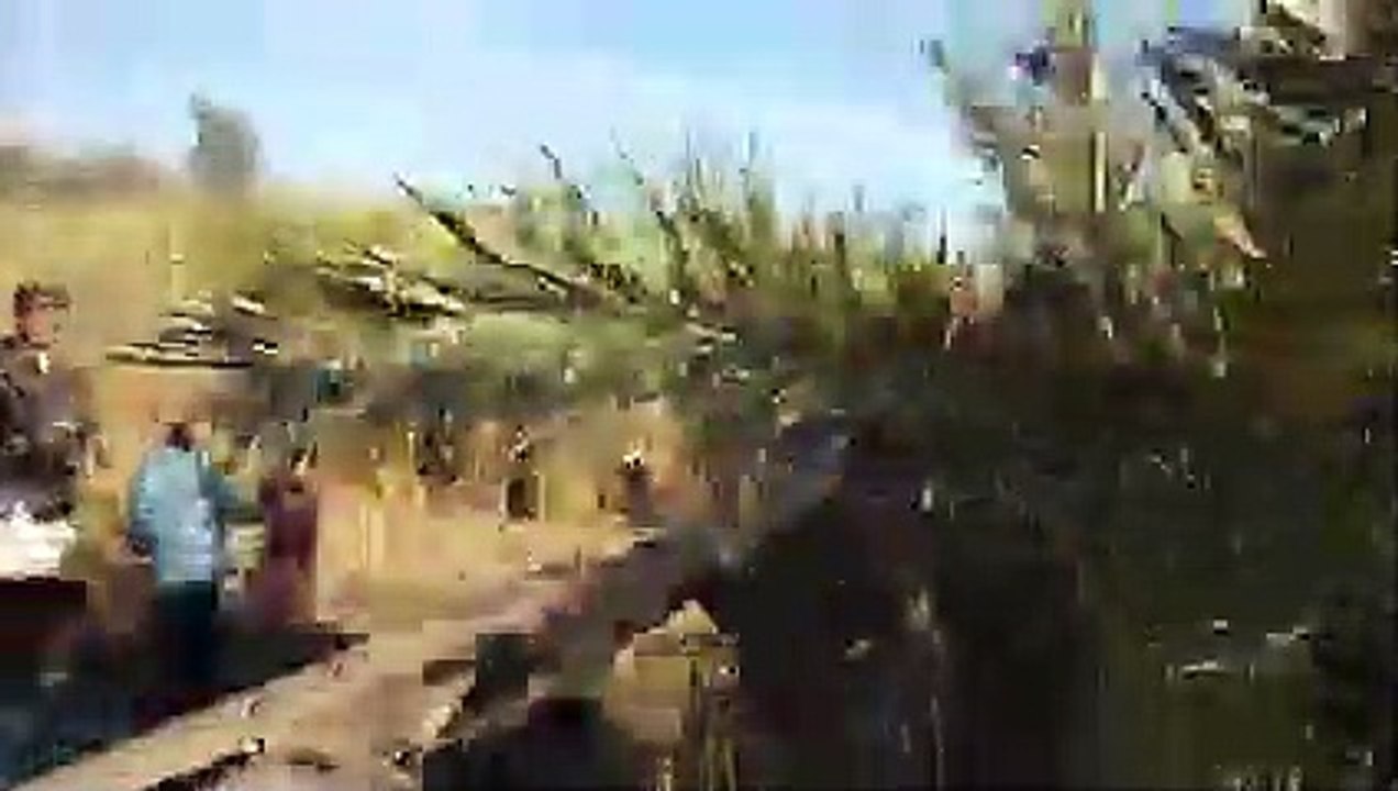 Funny accident at village side