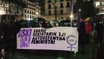 Feministas se concentran contra el crimen de Aintzane Pujana