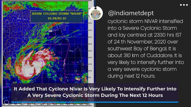 Cyclone Nivar: Tracker, Check Storm Path And Intensity; Tamil Nadu, Puducherry On Alert; Winds Up To 145 kmph; NDRF Deploys 1200 Rescue Troopers