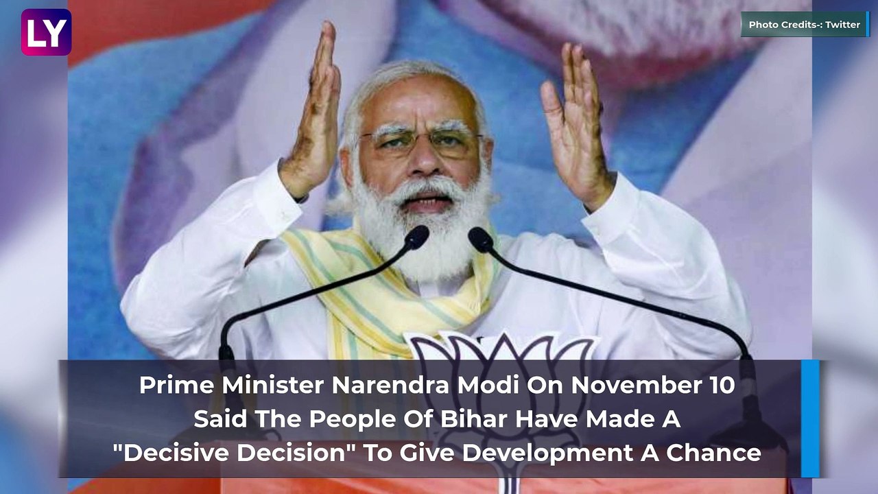 Bihar Election Results 2020 Reactions: PM Narendra Modi Thanks Voters, Says ‘Voters Priority Is Only Development; Amit Shah Says 'Politics Of Casteism, Appeasement Defeated