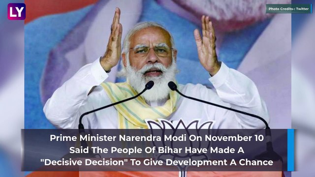 Bihar Election Results 2020 Reactions: PM Narendra Modi Thanks Voters, Says ‘Voters Priority Is Only Development; Amit Shah Says 'Politics Of Casteism, Appeasement Defeated