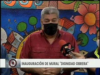 Inauguran mural Dignidad Obrera en salón Bicentenario de la sede de Cartones de Venezuela