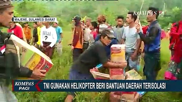 Akses Jalan Tertutup Longsor, Distribusi Bantuan Gempa Majene Gunakan Jalur Udara