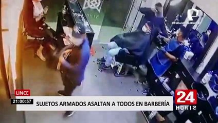 Lince: peligrosos delincuentes roban a trabajadores y clientes de una barbería