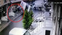 İstanbul’da ölümden saniyelerle kurtuluş kamerada
