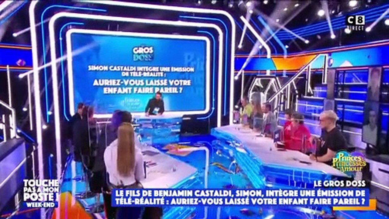 Benjamin Castaldi et son fils Simon dans "Touche pas à mon poste".