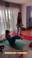 Χριστίνα Μπόμπα: Δες τη να κάνει γυμναστική στους πρώτους μήνες της εγκυμοσύνης της