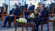 كلمة وزير الزراعة خلال افتتاح مشروع الفيروز للاستزراع السمكي ببورسعيد