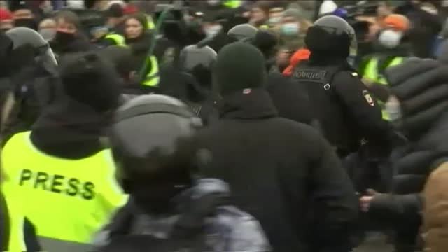 Decenas de detenidos en las protestas organizadas en Rusia contra la detención de Navalny