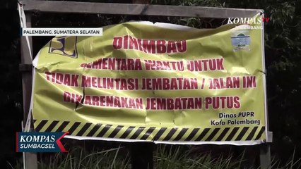Jembatan Penghubung Antar Kelurahan Di Palembang Masih Rusak
