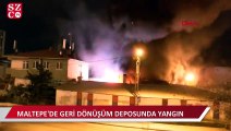 İstanbul’da geri dönüşüm deposunda korkutan yangın