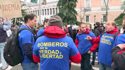 Manifestación negacionista en Madrid