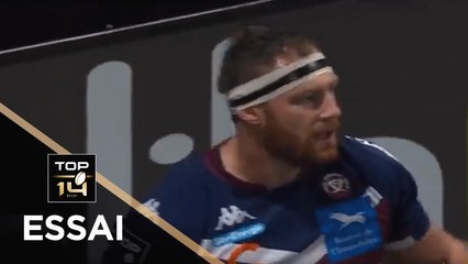 TOP 14 - Essai de Scott HIGGINBOTHAM (UBB) - Racing 92 - Bordeaux-Bègles - J19 - Saison 2020/2021