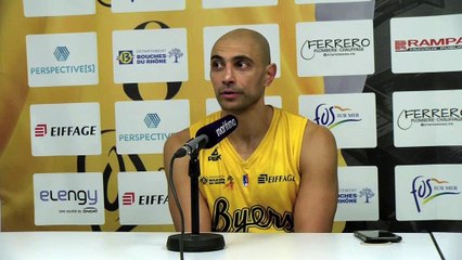 Karim Atamna après la victoire de Fos Provence Basket contre Saint-Chamond