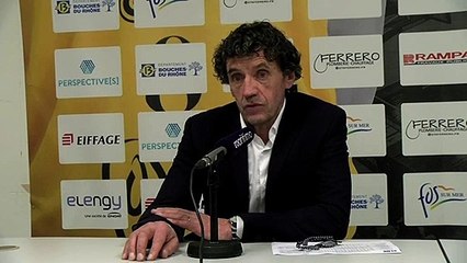 Alain Thinet et Jerome Cazenobe après la défaite de Saint-Chamond à Fos