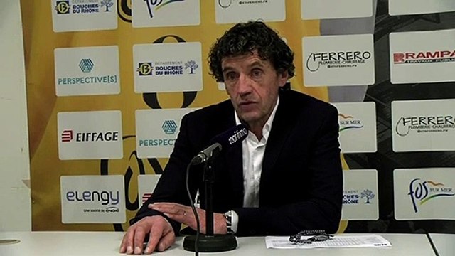 Alain Thinet et Jerome Cazenobe après la défaite de Saint-Chamond à Fos