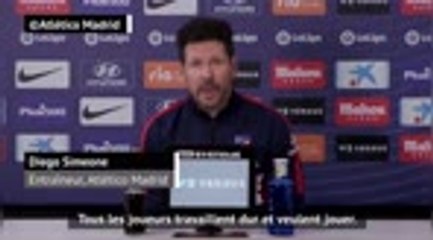 20e j. - Simeone : "La concurrence entre les joueurs est grande"