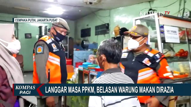 Berjualan Lewati Batas Jam Malam, Satpol PP Razia Belasan Warung Makan Pinggir Jalan