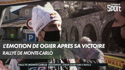 L'émotion de Ogier après sa victoire à Monte-Carlo